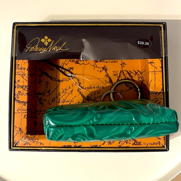 New Patricia Nash Borse soft green Tooled Leather kisslock in gift box - Picture 4 of 5